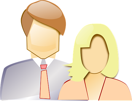 Cartoon Couple Icon PNG Image