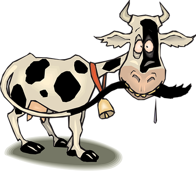 Cartoon Cow Bell Collar PNG Image