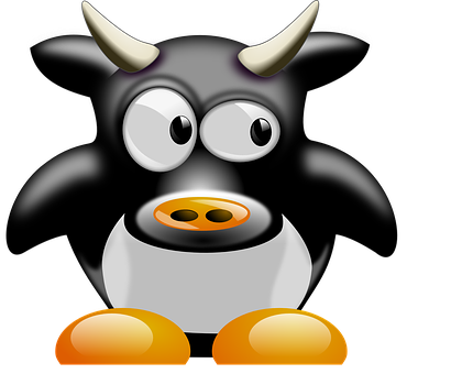 Cartoon Cow Icon PNG Image