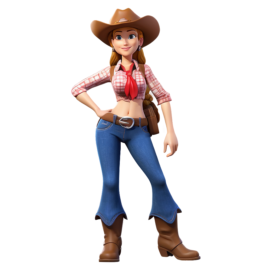 Cartoon Cowgirl Character Png Wdr PNG Image