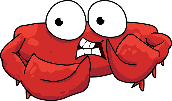 Cartoon Crab Smiling PNG Image