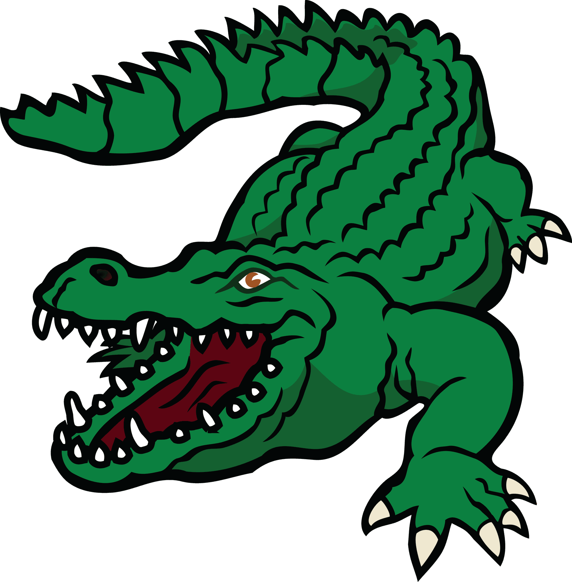 Cartoon Crocodile Illustration PNG Image