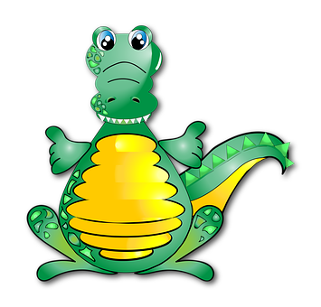 Cartoon Crocodile Illustration PNG Image