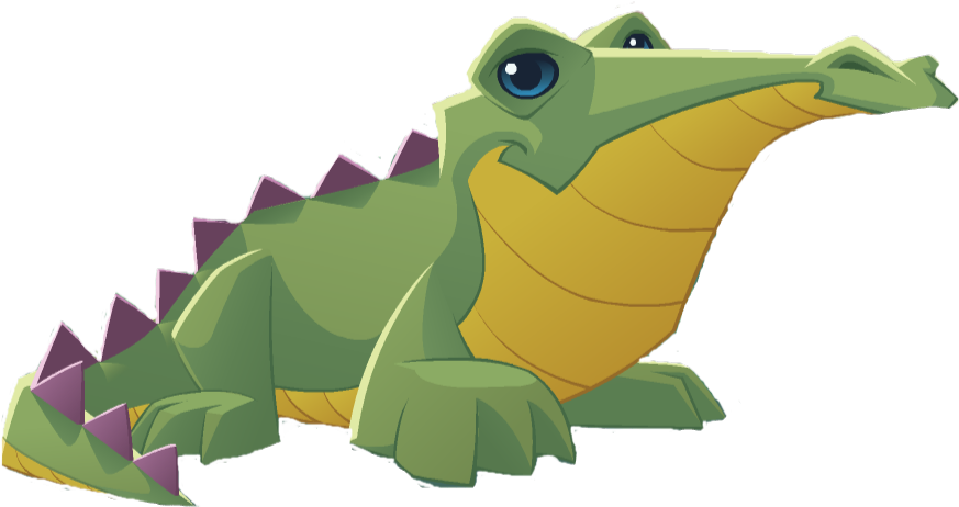 Cartoon Crocodile Smiling PNG Image