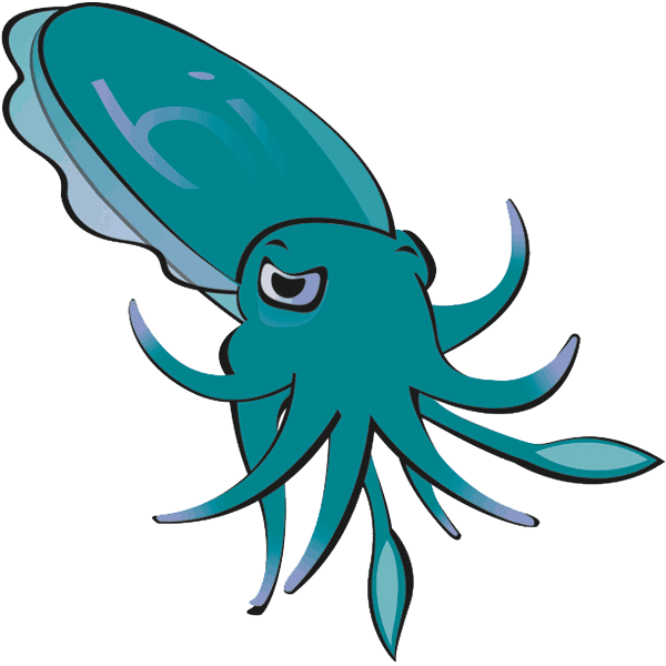 Cartoon Cuttlefish Vector PNG Image