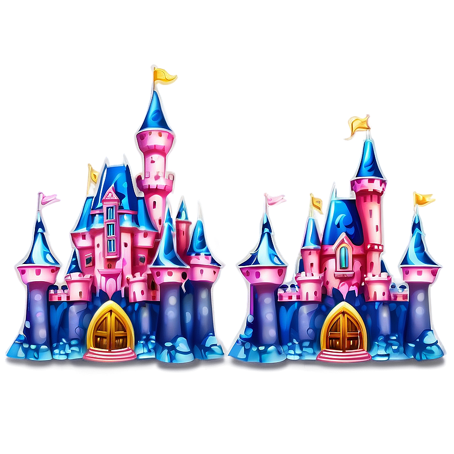 Cartoon Disney Castle Design Png 05242024 PNG Image