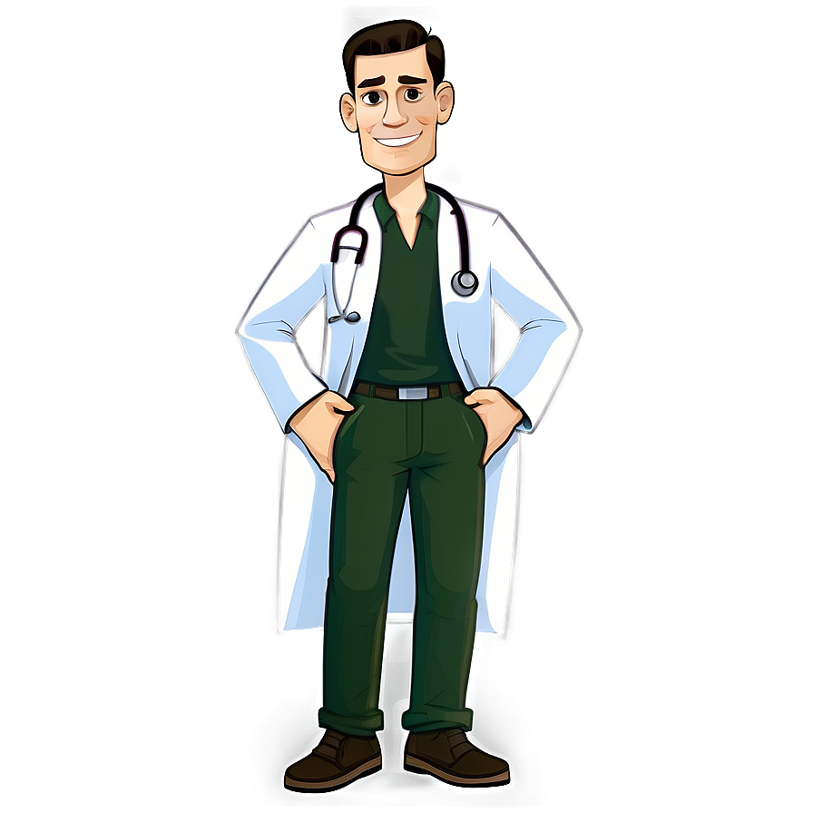 Cartoon Doctor B PNG Image