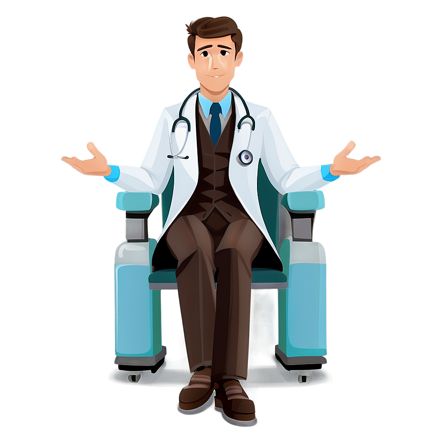 Cartoon Doctor Giving Advice Png Kvk PNG Image