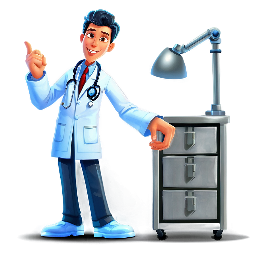 Cartoon Doctor In Action Png Mlw68 PNG Image