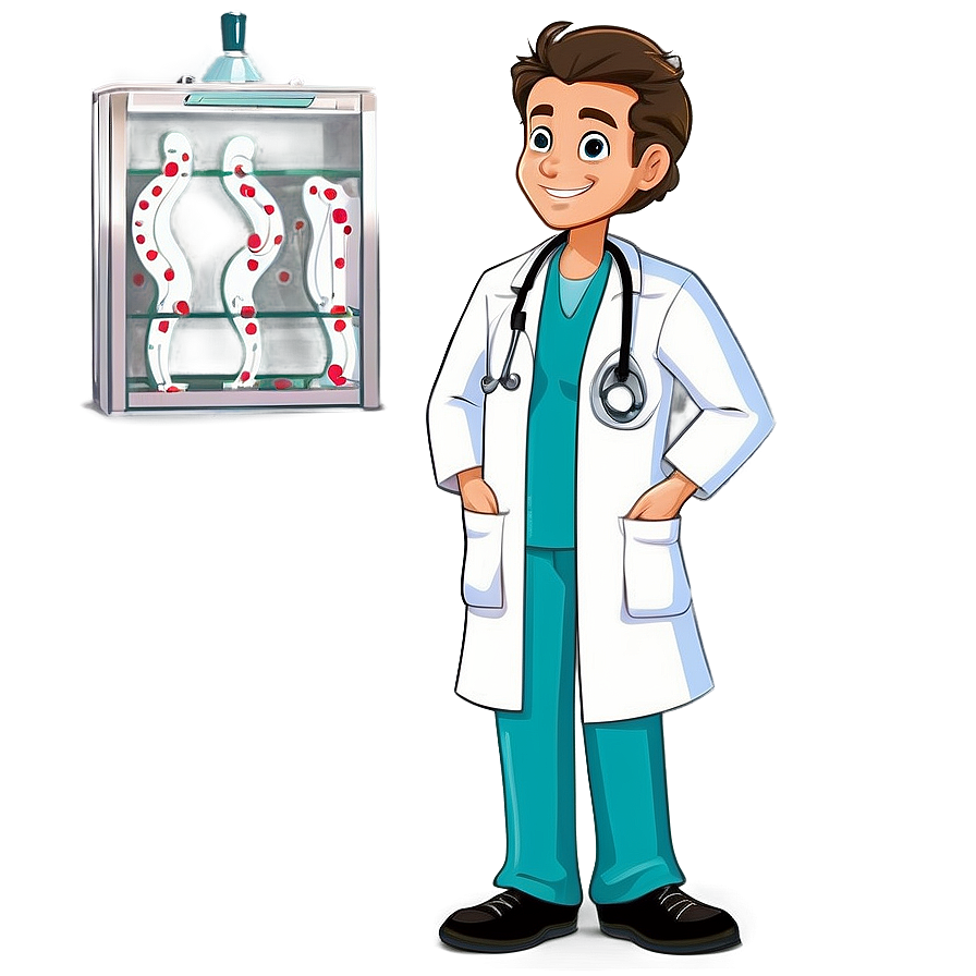 Cartoon Doctor In Hospital Png Mbr PNG Image