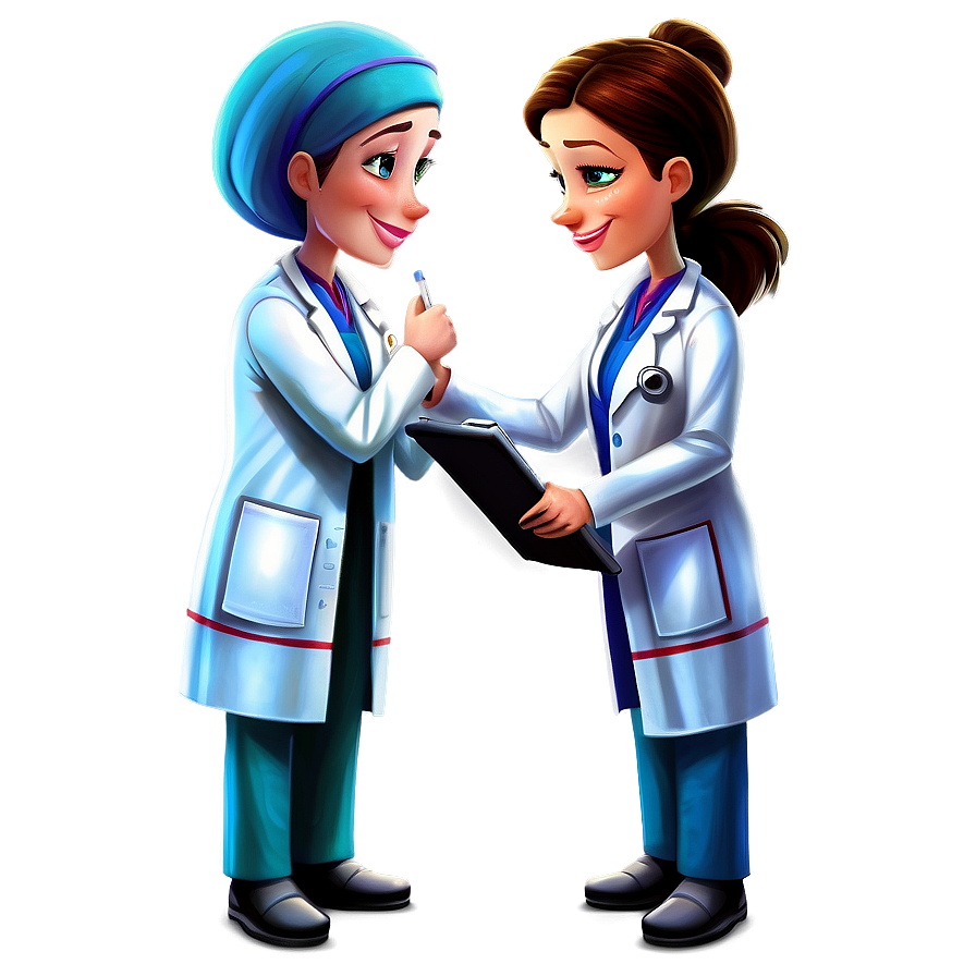 Cartoon Doctor In Lab Coat Png Fhb PNG Image