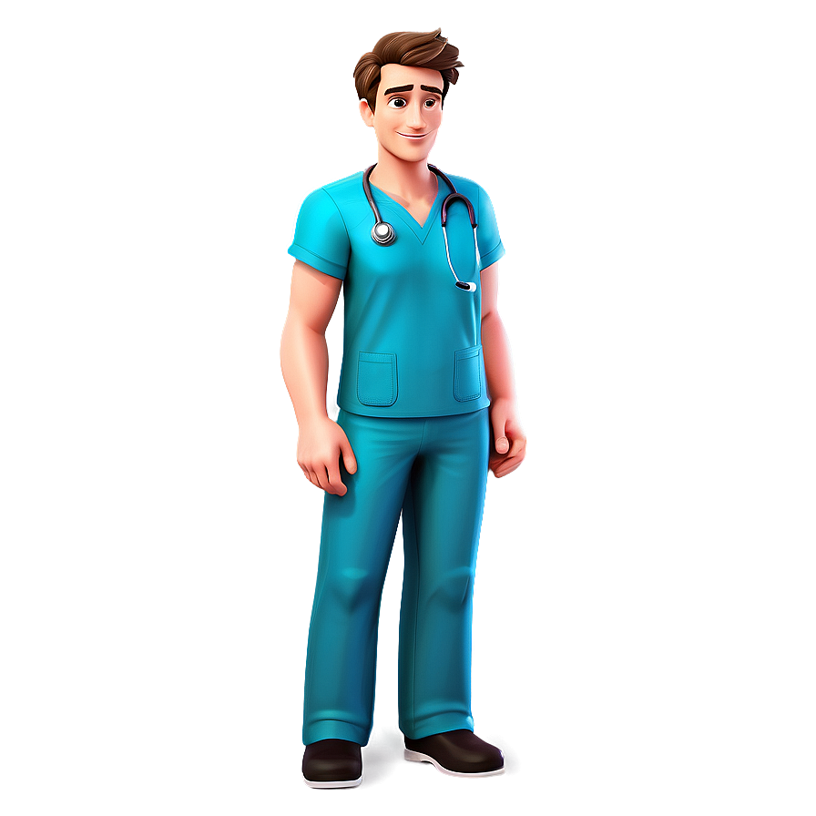 Cartoon Doctor In Scrubs Png 72 PNG Image