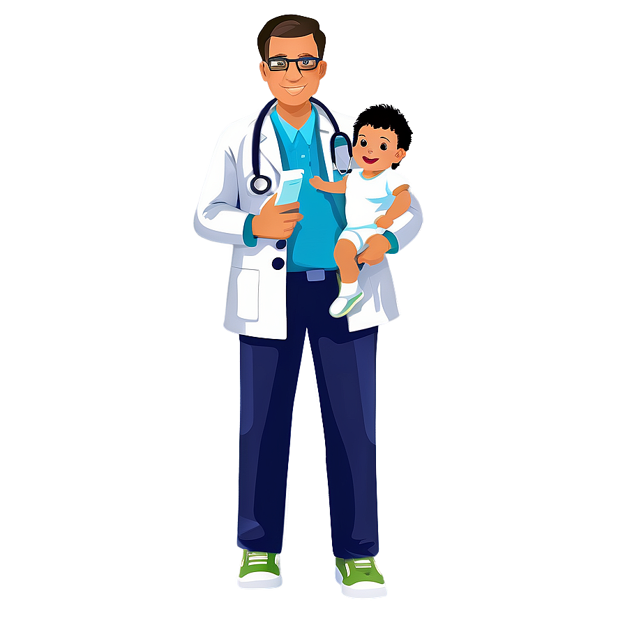 Cartoon Doctor With Baby Png Dut52 PNG Image