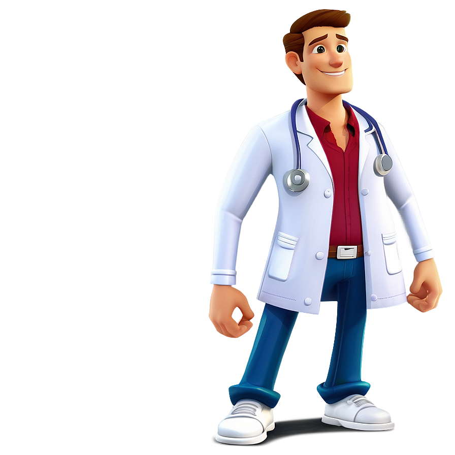 Cartoon Doctor With Heart Png 06262024 PNG Image