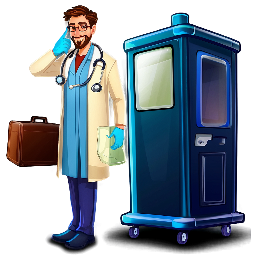 Cartoon Doctor With Medical Bag Png Jjy91 PNG Image