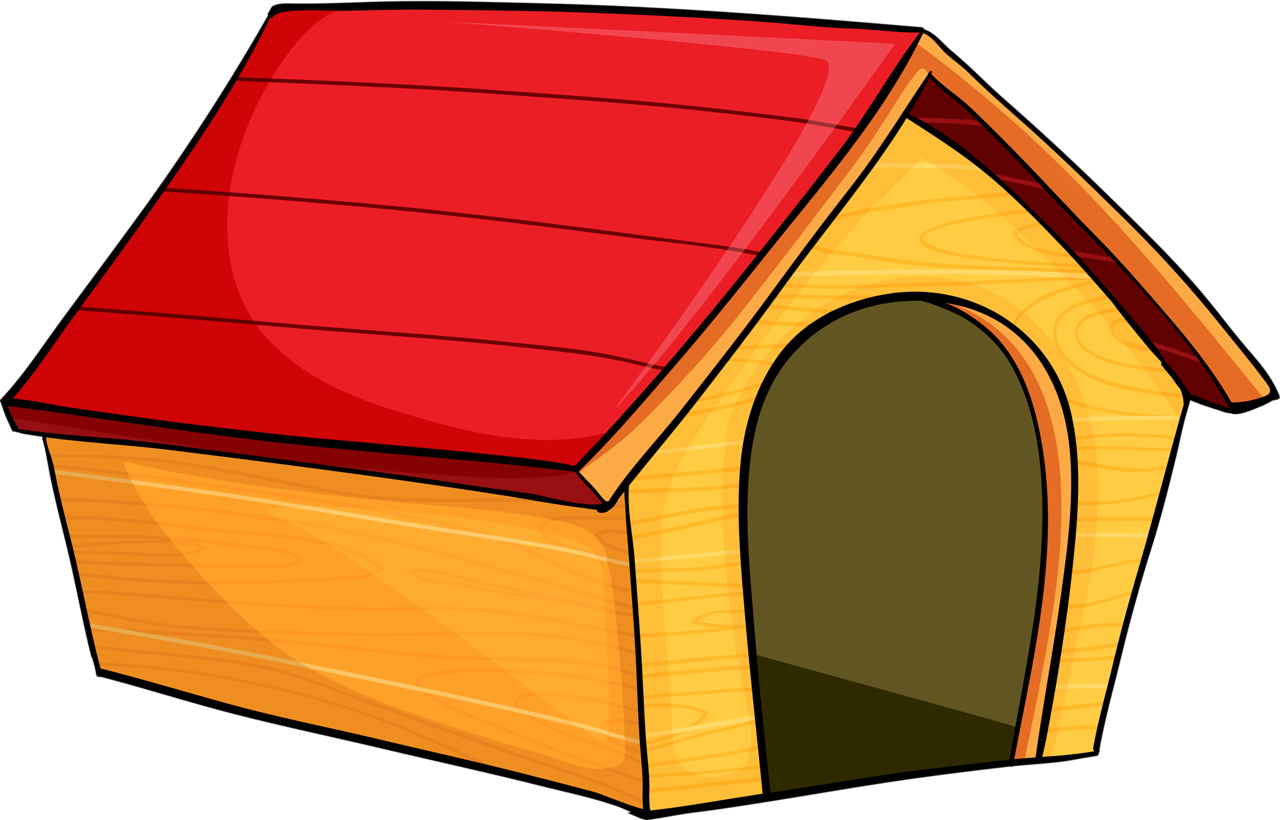 Cartoon Dog House Clipart PNG Image