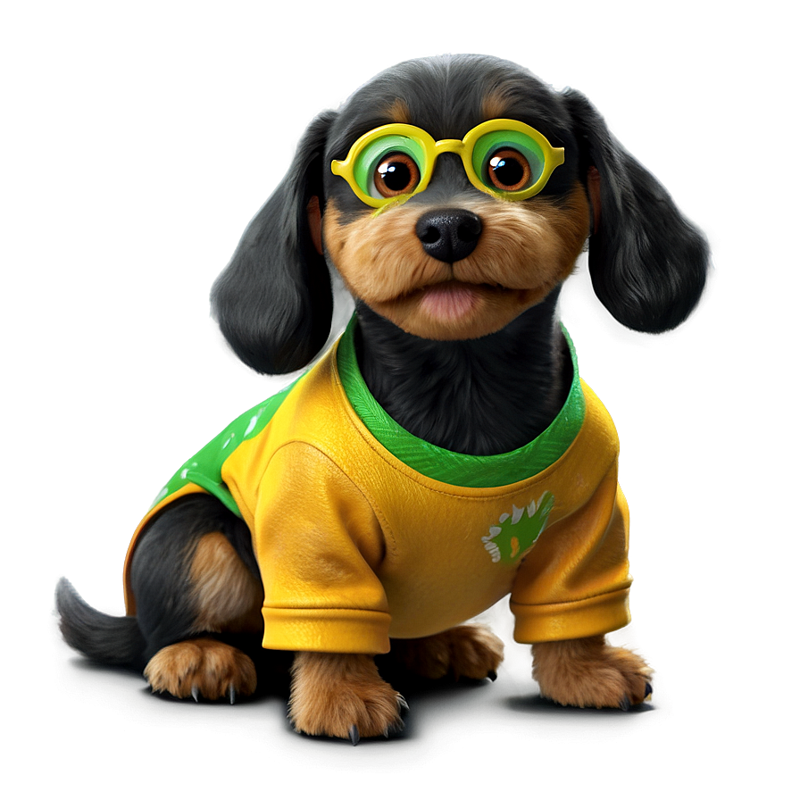 Cartoon Dog In Clothes Png Cjk PNG Image