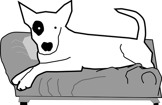 Cartoon Dog Restingon Couch PNG Image