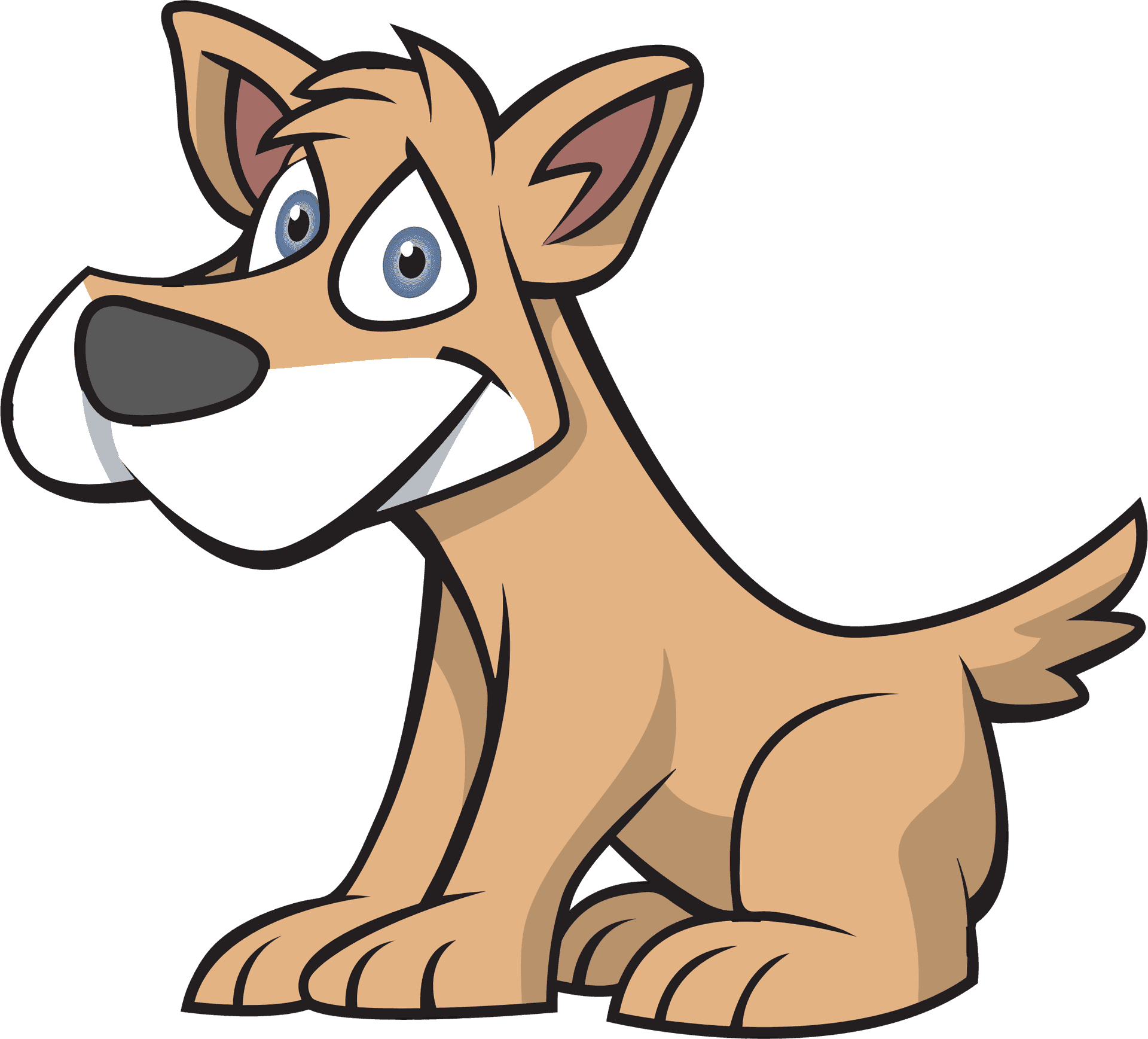 Cartoon Dog Sitting PNG Image