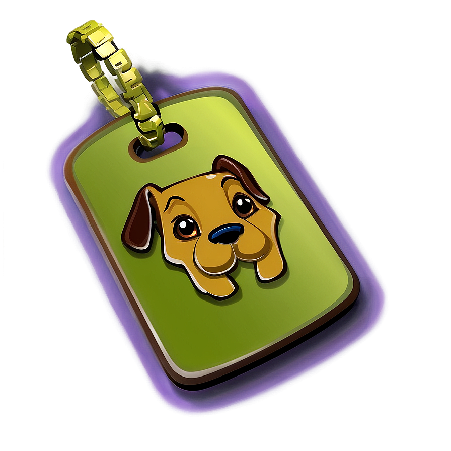 Cartoon Dog Tag Png 06122024 PNG Image