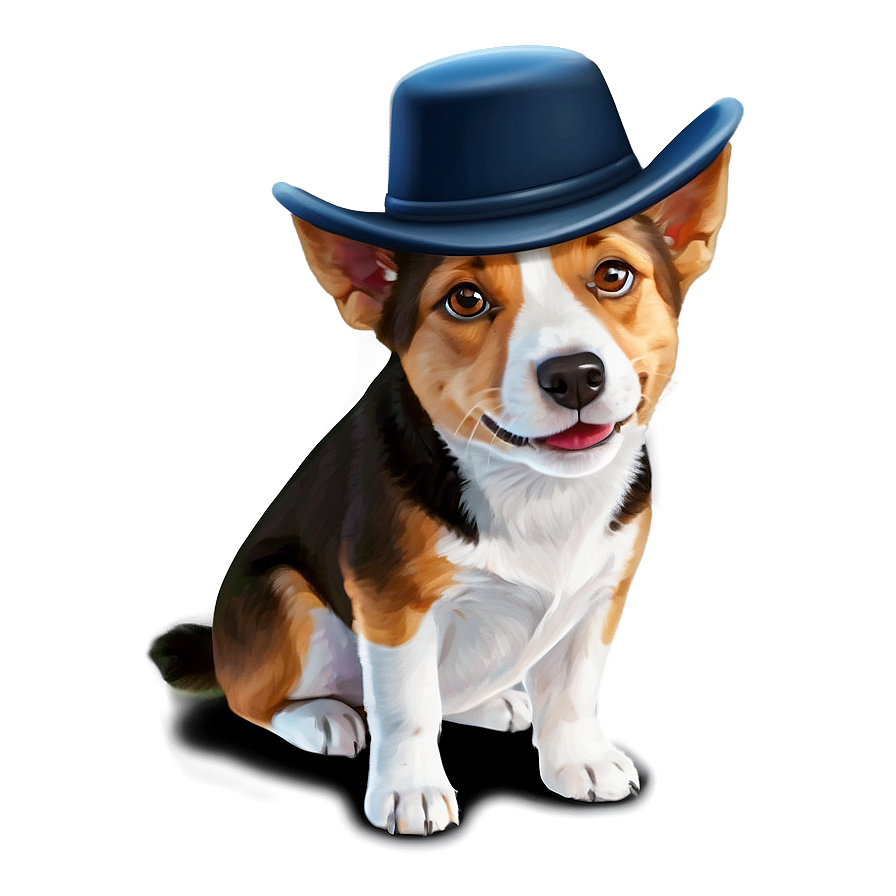 Cartoon Dog With Hat Png Nvo35 PNG Image