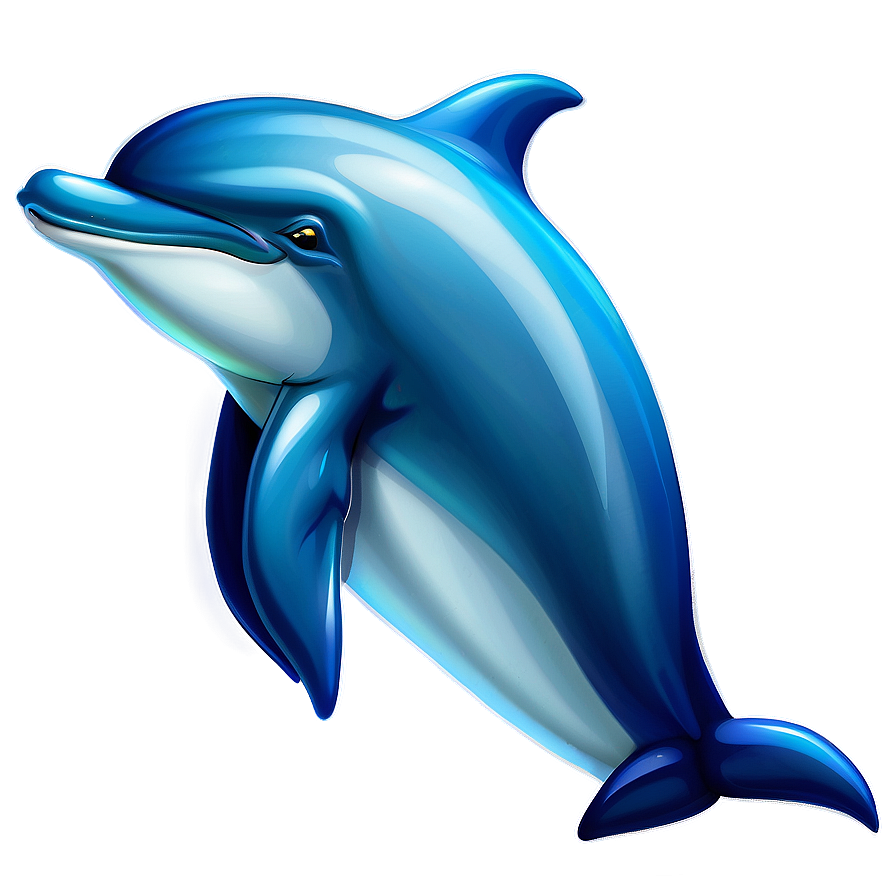 Cartoon Dolphin B PNG Image