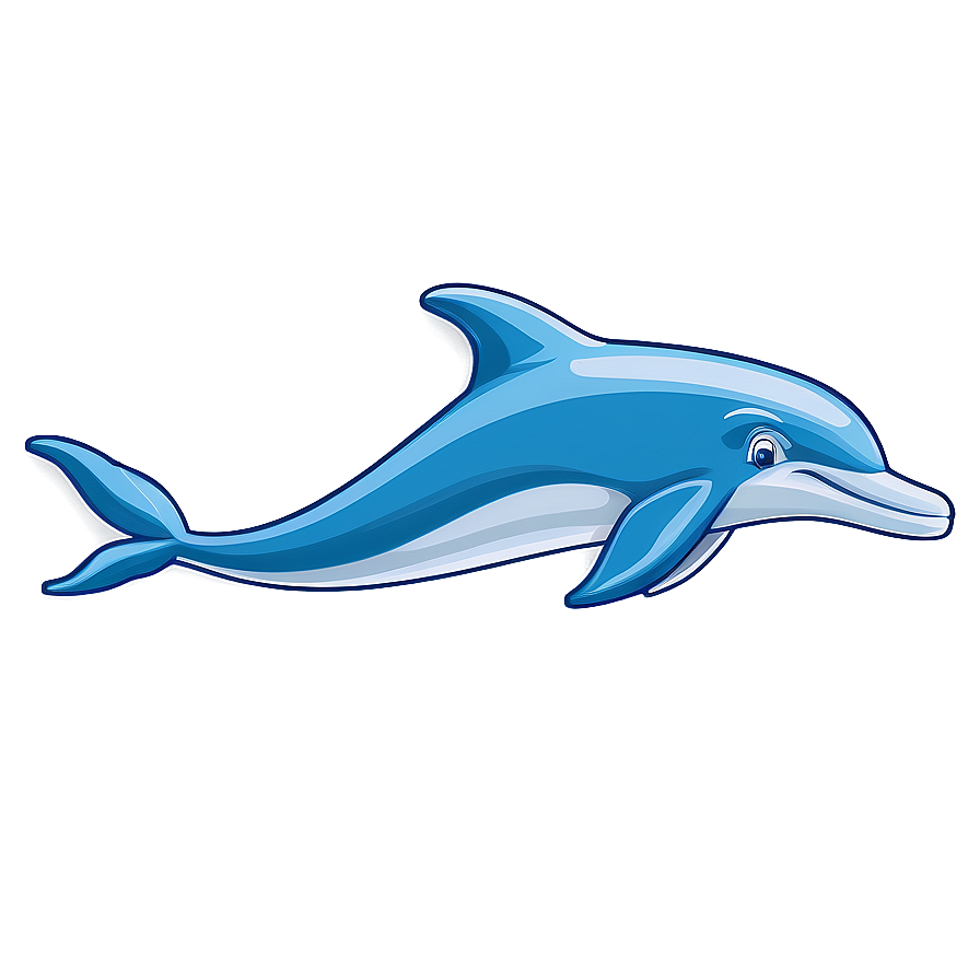 Cartoon Dolphin In Ocean Png Sru PNG Image