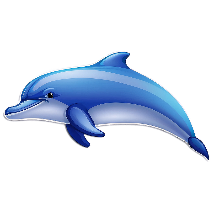 Cartoon Dolphin In Ocean Png Tvr83 PNG Image