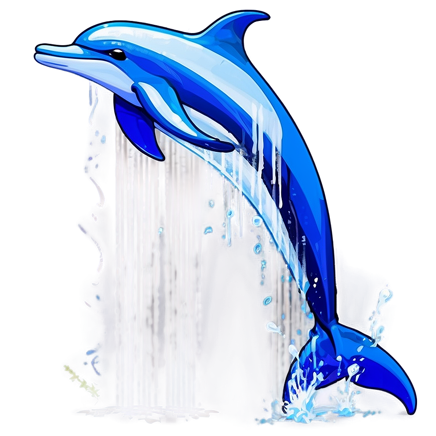 Cartoon Dolphin Splash Png Ljl PNG Image