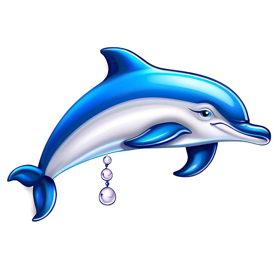 Cartoon Dolphin With Pearl Png Sqp PNG Image