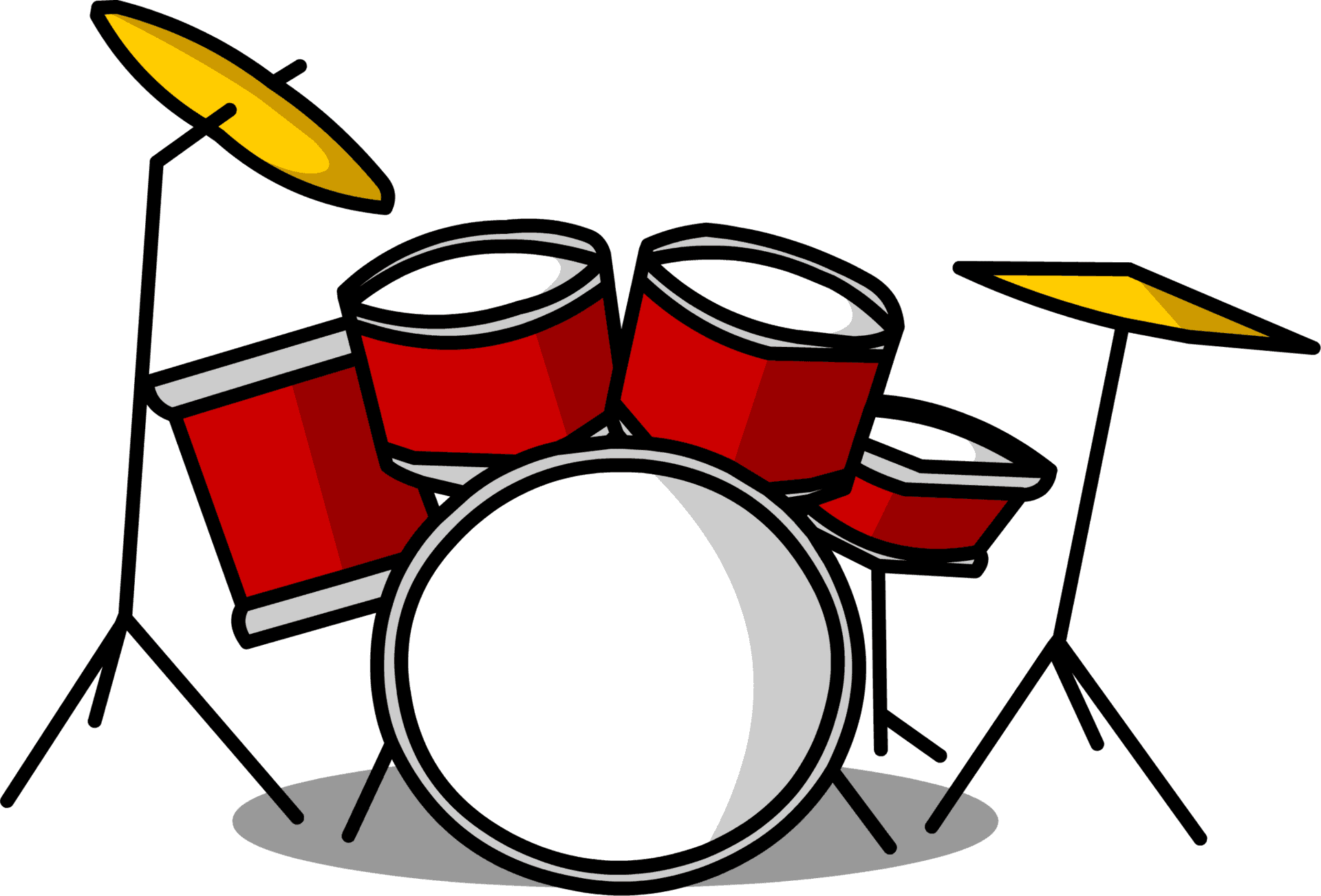 Cartoon Drum Set Illustration PNG Image