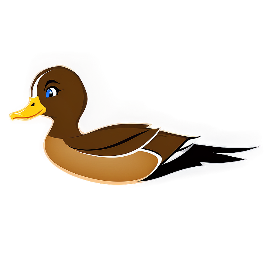 Cartoon Duck Flying Png Tdt33 PNG Image