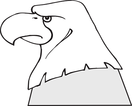 Cartoon_ Eagle_ Profile_ Vector PNG Image