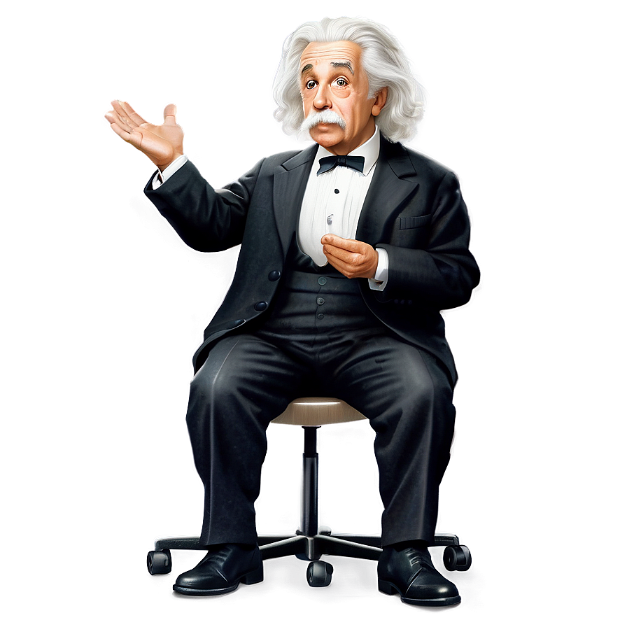 Cartoon Einstein Explaining Png Yub PNG Image