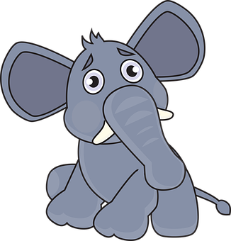 Cartoon Elephant Character PNG Image