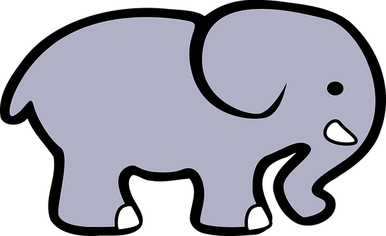 Cartoon Elephant Graphic PNG Image