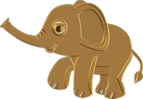 Cartoon Elephant Illustration PNG Image