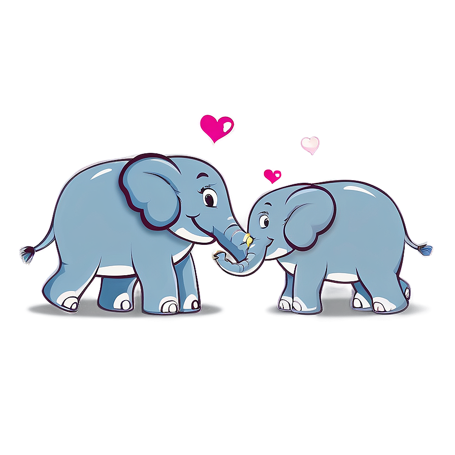 Cartoon Elephant In Love Png 06272024 PNG Image