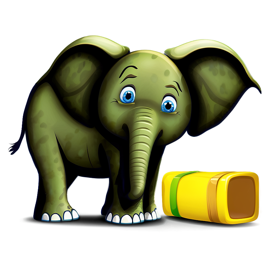 Cartoon Elephant In School Png Wor PNG Image