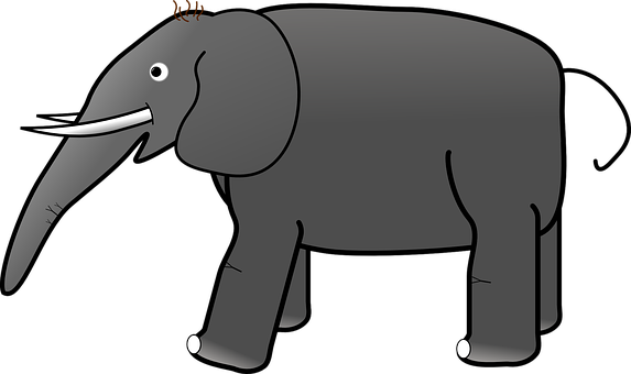 Cartoon Elephant Simple Illustration PNG Image