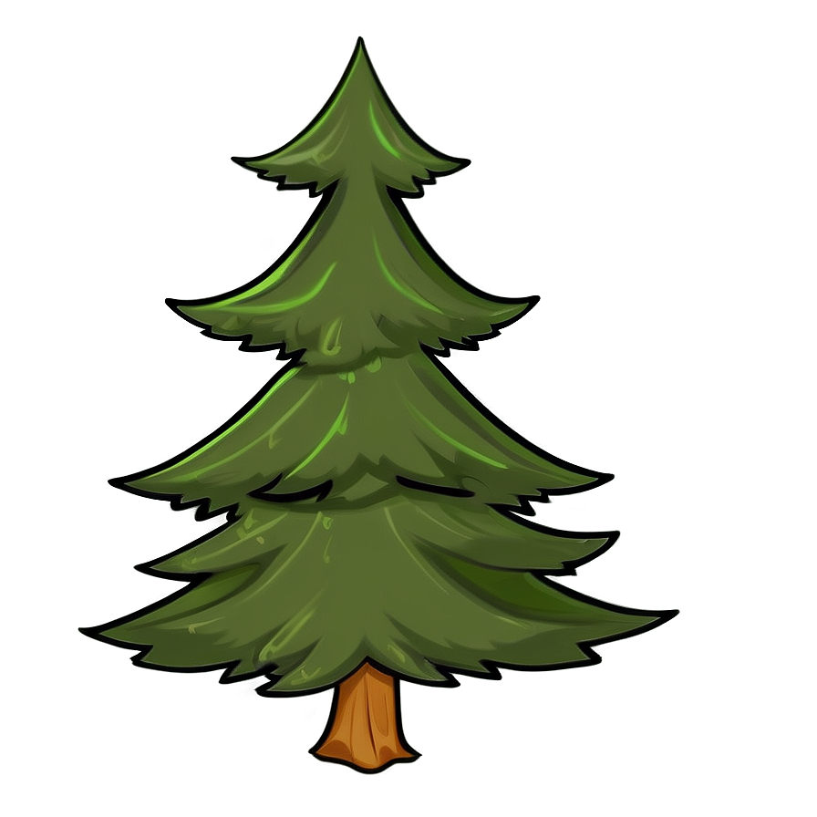 Cartoon Evergreen Tree Png 06212024 PNG Image