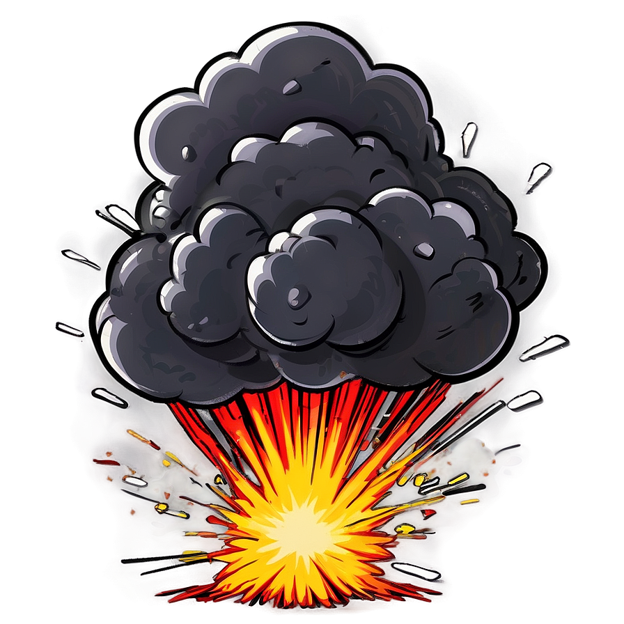 Cartoon Explosion Illustration Png Smu PNG Image