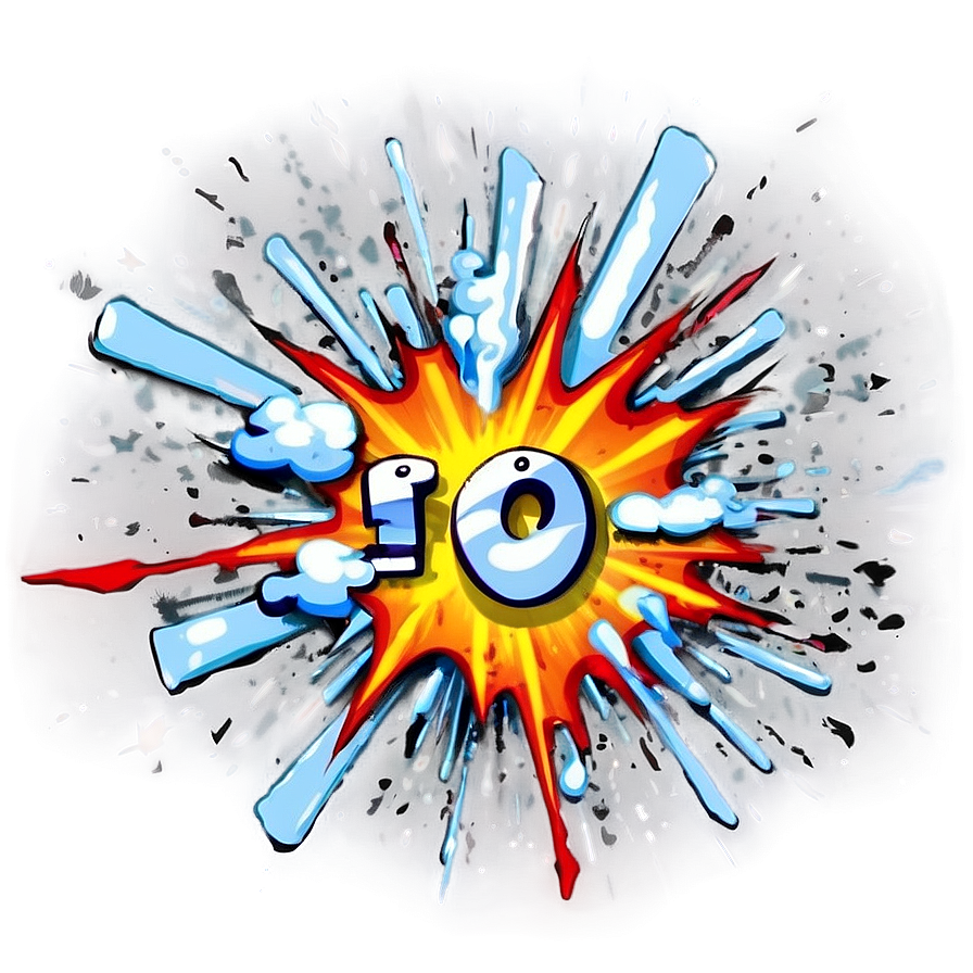 Cartoon Explosion With Cracks Png 06212024 PNG Image