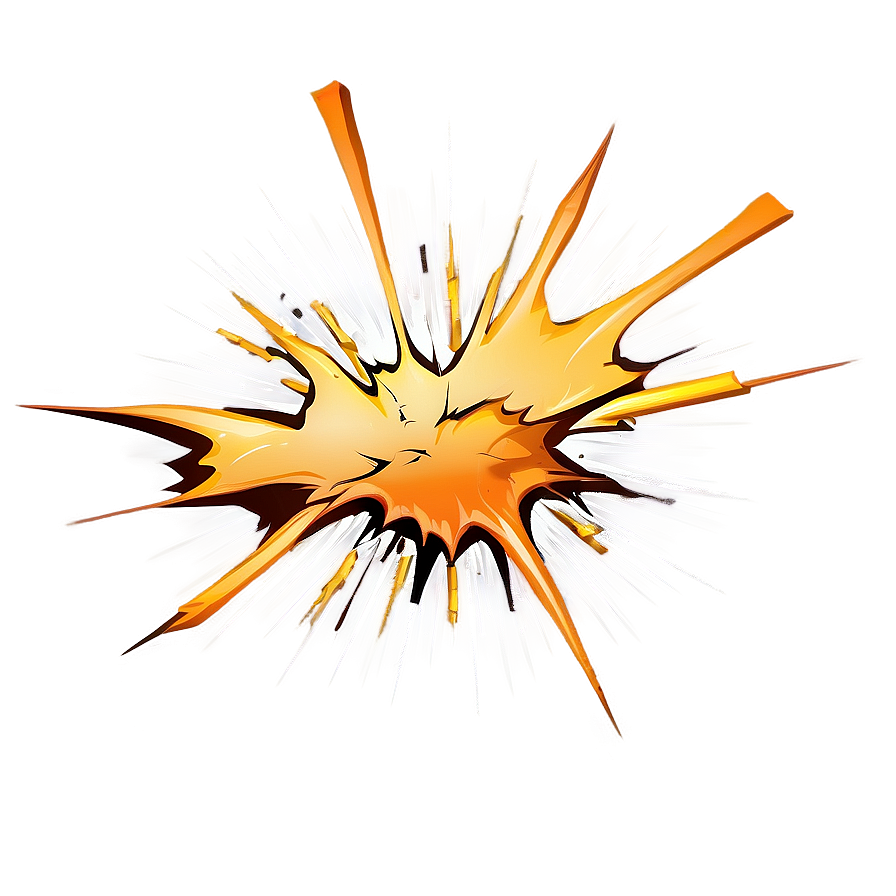 Cartoon Explosion With Cracks Png Mix PNG Image