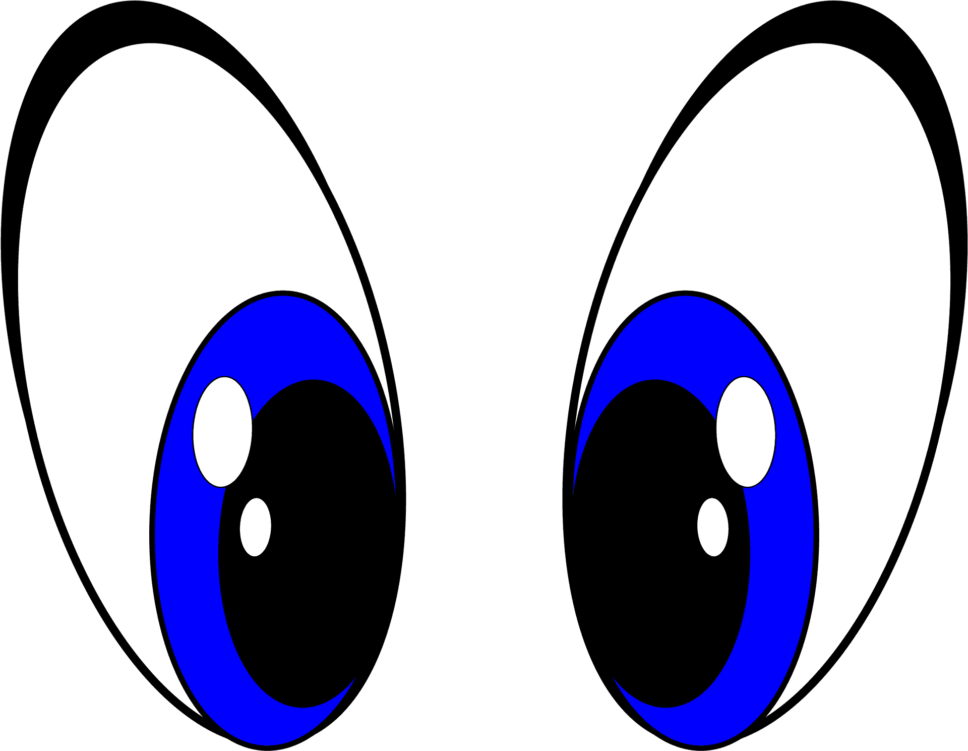 Cartoon Eyes Clipart PNG Image