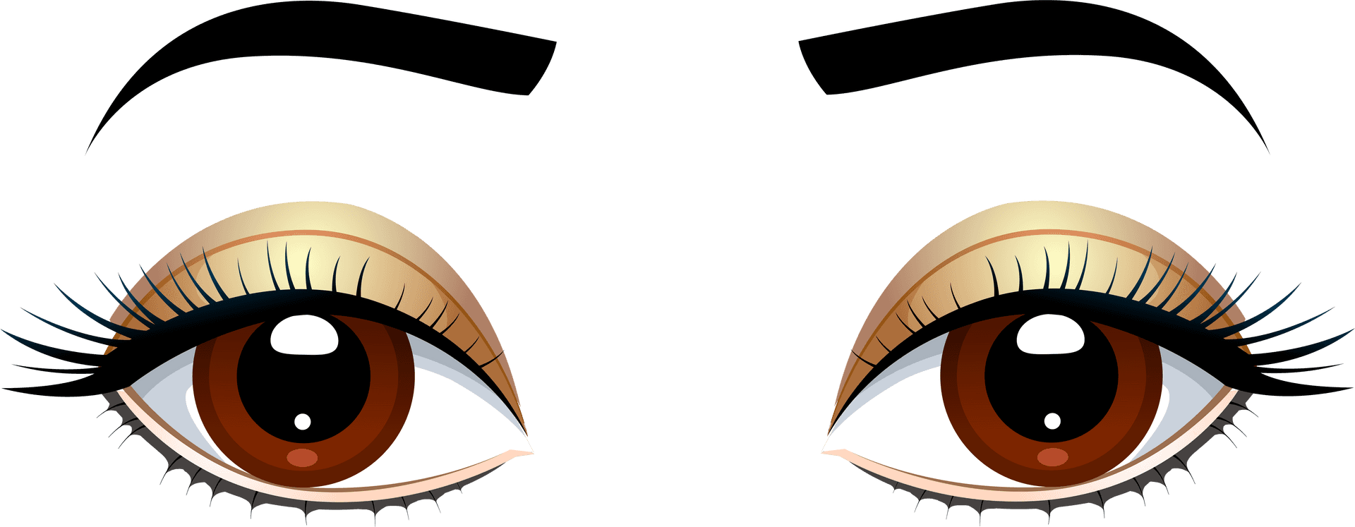 Cartoon Eyes Clipart PNG Image