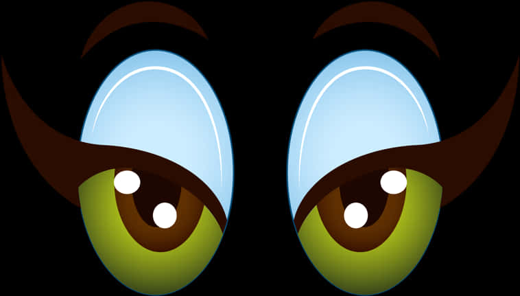 Cartoon Eyes Vector Illustration PNG Image