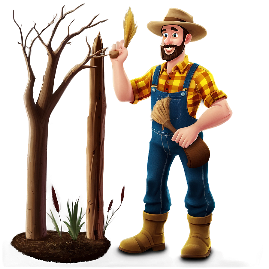 Cartoon Farmer Png Vve PNG Image