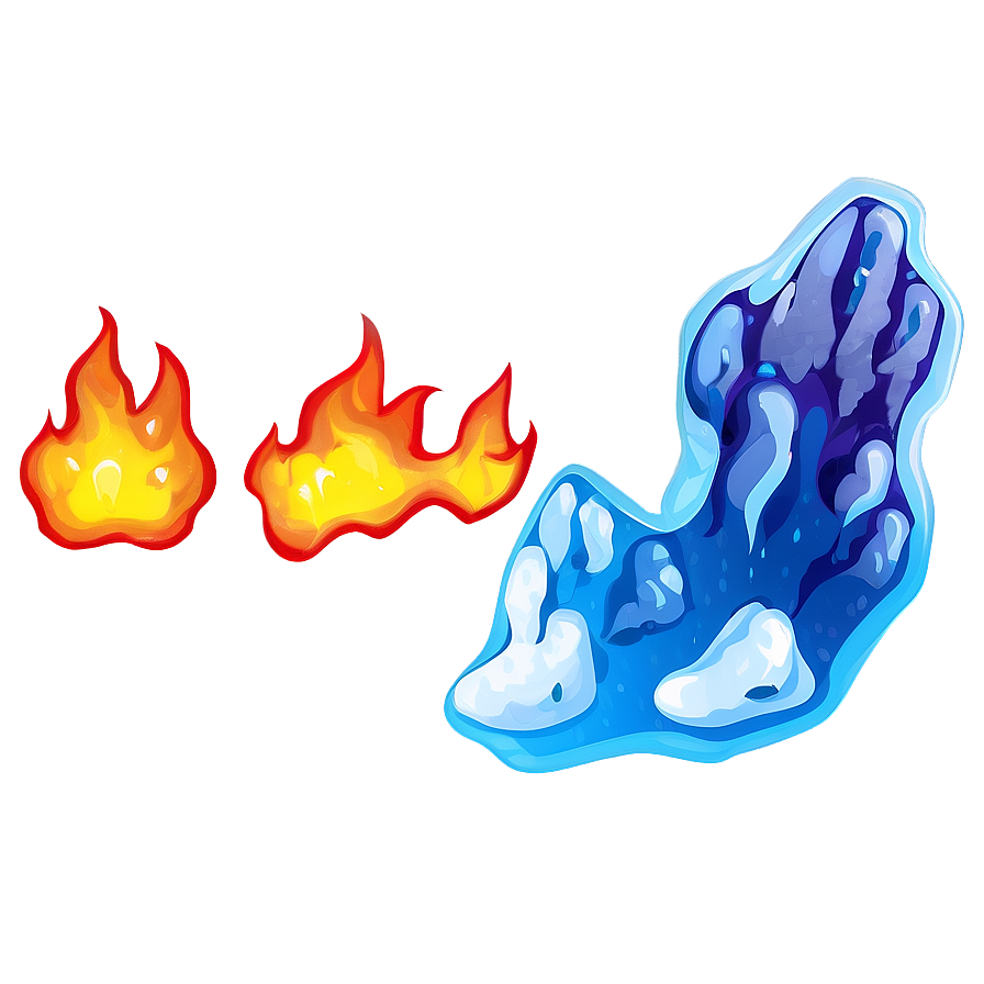 Cartoon Fire And Ice Png 06212024 PNG Image