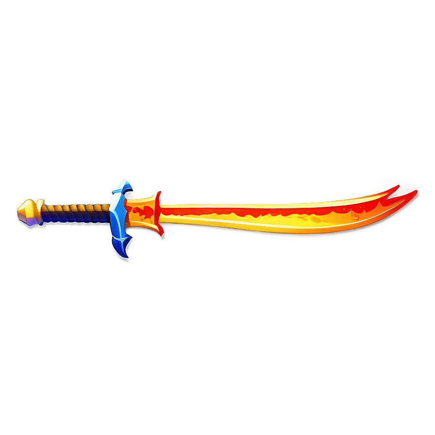 Cartoon Fire Sword Png Bdd38 PNG Image